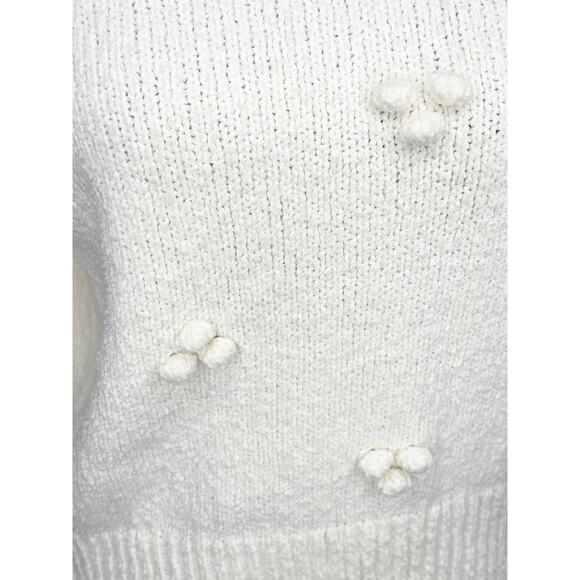 Madewell Embroidered Sweater XXS Crew Neck Long Sleeve Ribbed Knit Pullover - Picture 4 of 6